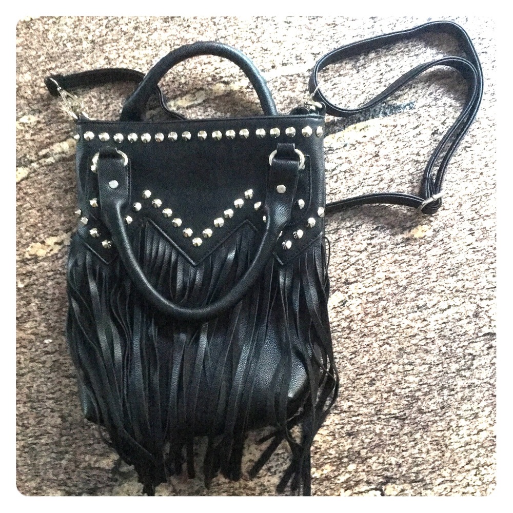 ALFA Fringe Faux Leather Crossbody Purse